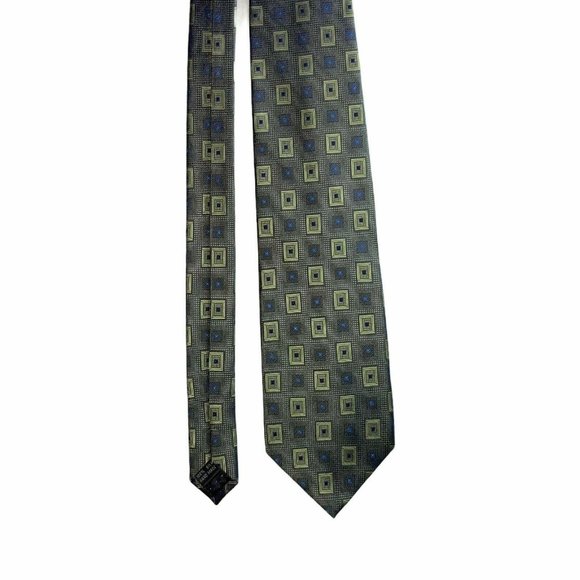 Martin Wong Screenplay Classic Wide Green Necktie - Picture 5 of 10